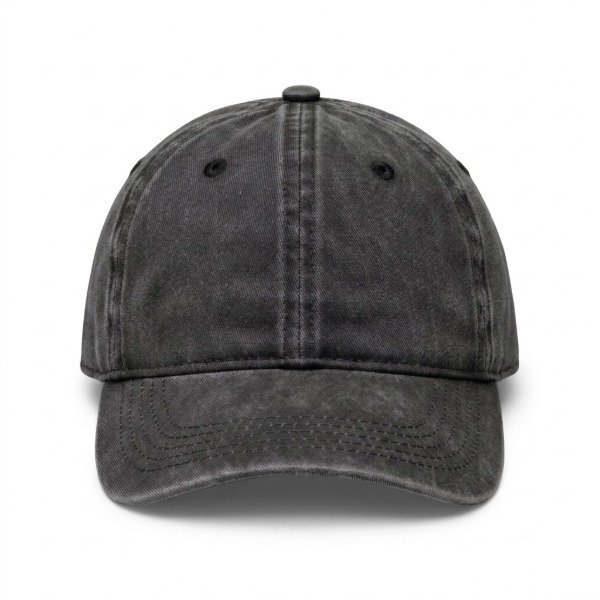 Producto - gorra lisa infantil color gris oscuro desgastada vintage regulable