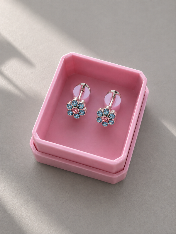 Producto - Aros abridores florcitas Plata 925