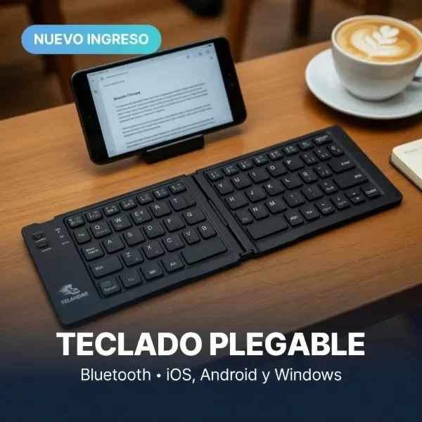 Producto - Teclado Bluetooth Plegable FK1000 con Soporte para Celular
