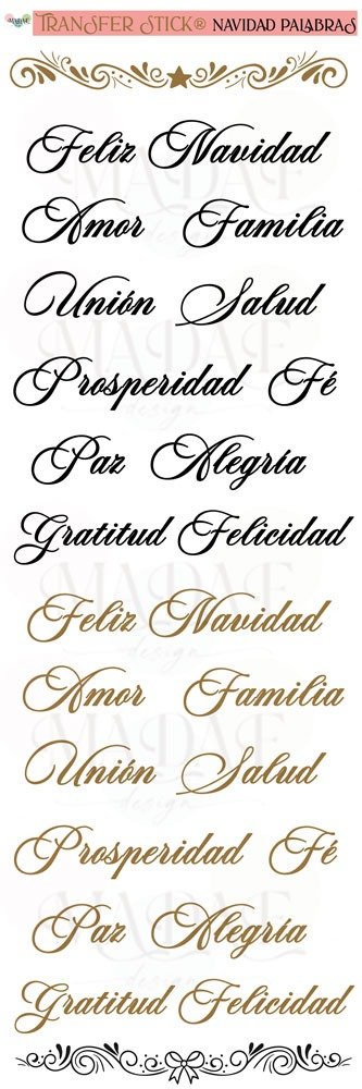 Producto - TRANSFER STICK NAVIDAD PALABRAS