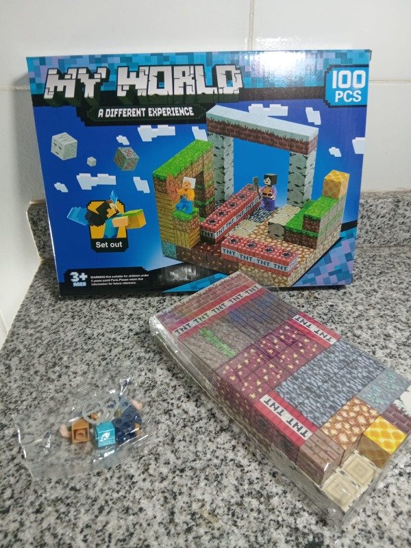 Producto - Bloques ladrillos 100 piezas minecraft