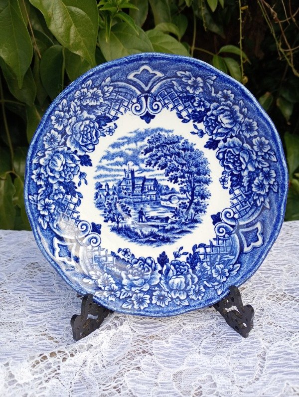 Producto - Plato de té de loza inglesa Grindley Homeland - 0