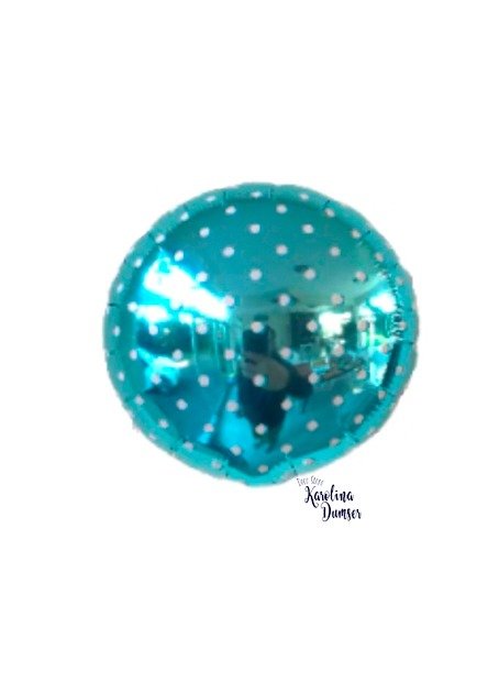 Producto - Globo Redondo Colores Varios Lunares Blancos 10" - 2