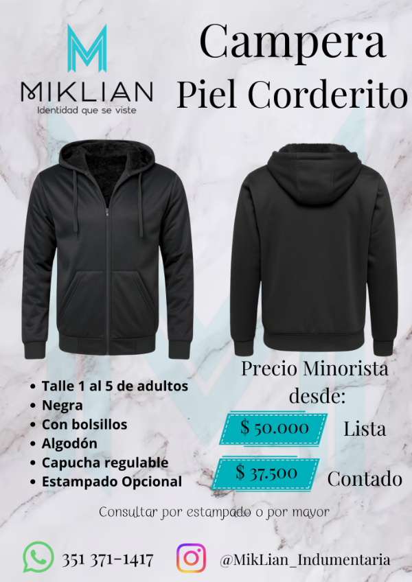 Producto - Campera Piel Corderito