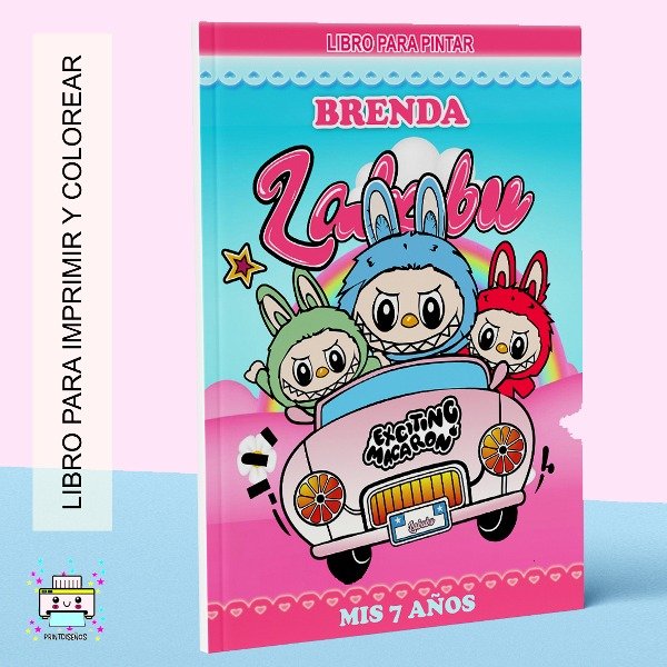 Producto - Librito para colorear personalizado Labubu
