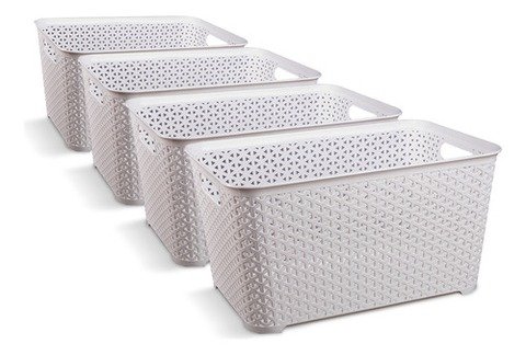 Producto - SET X 4 CANASTO RATTAN MEDIUM