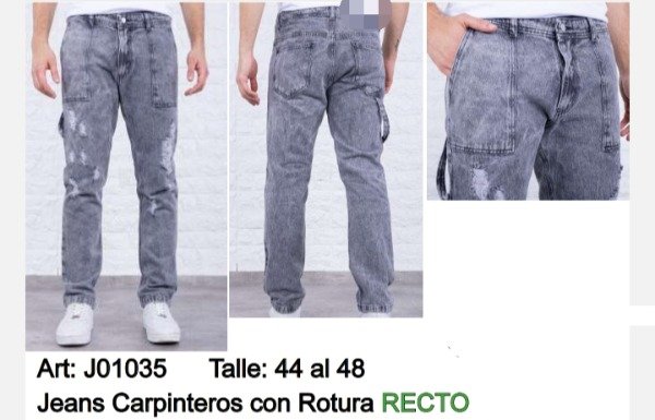 Producto - LINEA UOMO Jeans carpintero con rotura recto