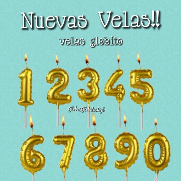 Producto - Velas número doradas