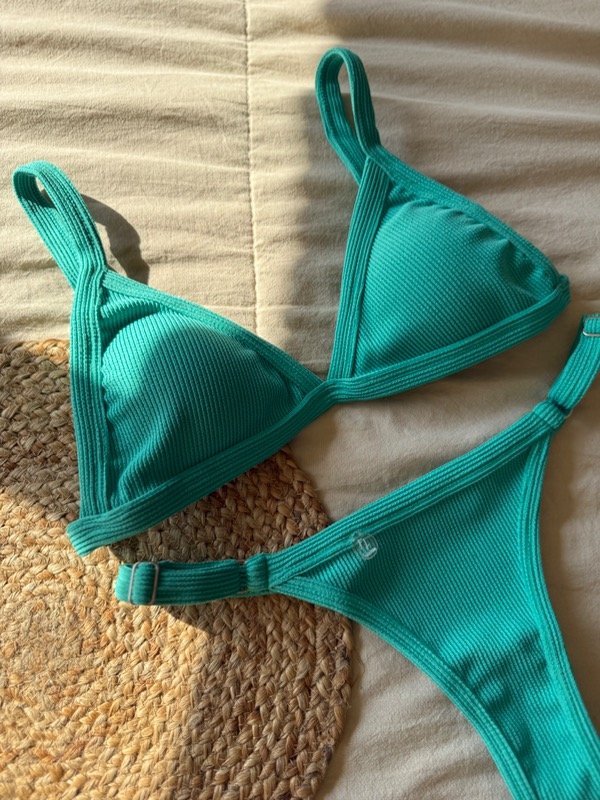 Producto - Bikini texturada María verde menta - 0