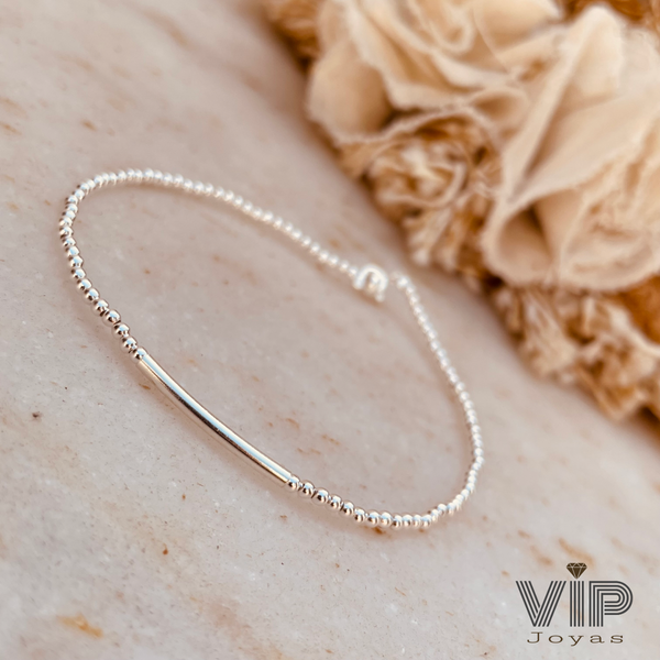 Producto - Pulsera Bolitas Tubito Plata 925
