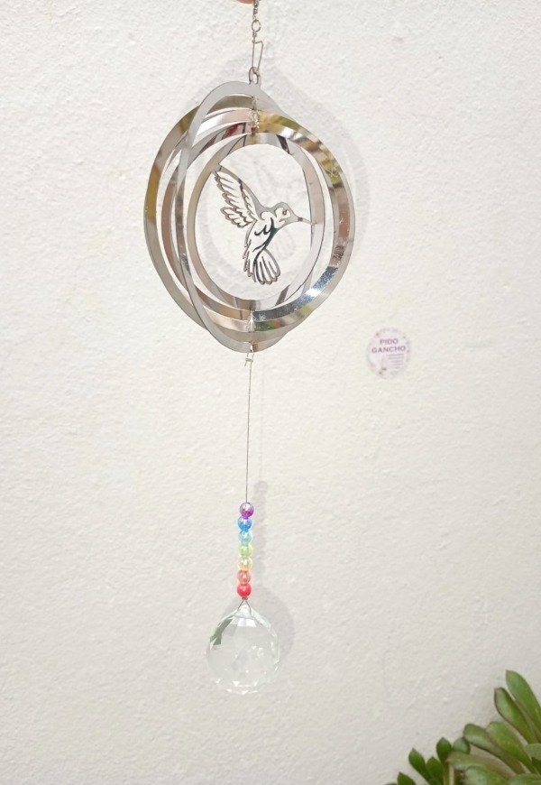 Producto - Giraviento chico, colibrí, con atrapasol angelito o 7 chakras