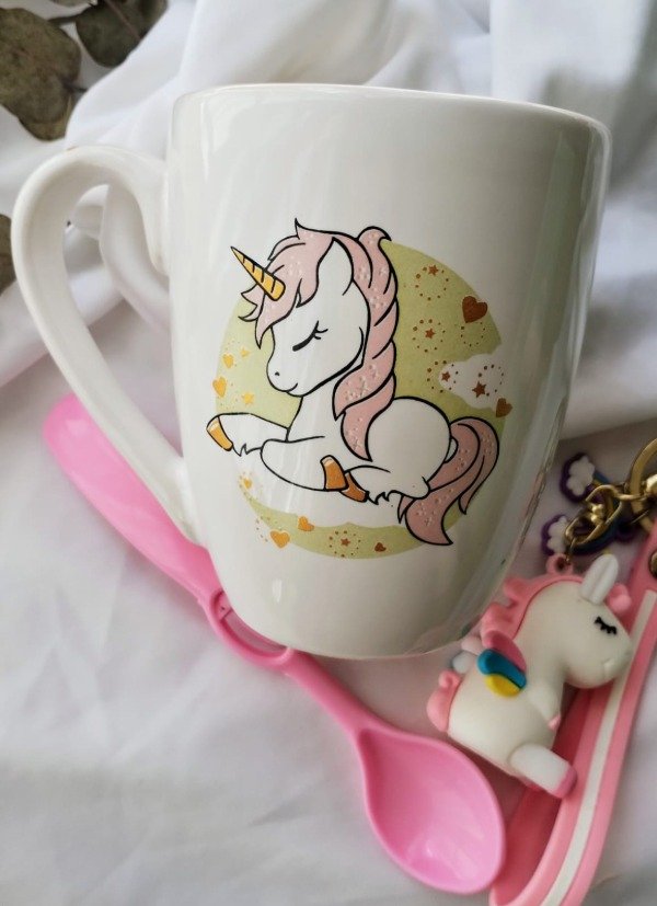 Producto - TAZA Y LLAVERO DE UNICORNIO