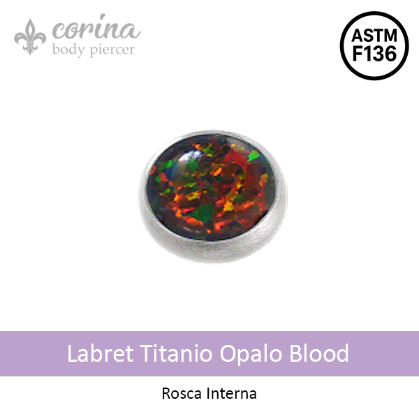Producto - Labret Titanio Opalo Blood