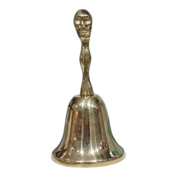 Producto - CAMPANA LLAMADOR DE BRONCE CRANEO - 10 cm