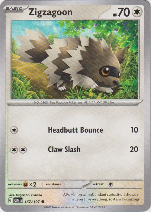 Producto - Zigzagoon - 167/197 - Obsidian Flames