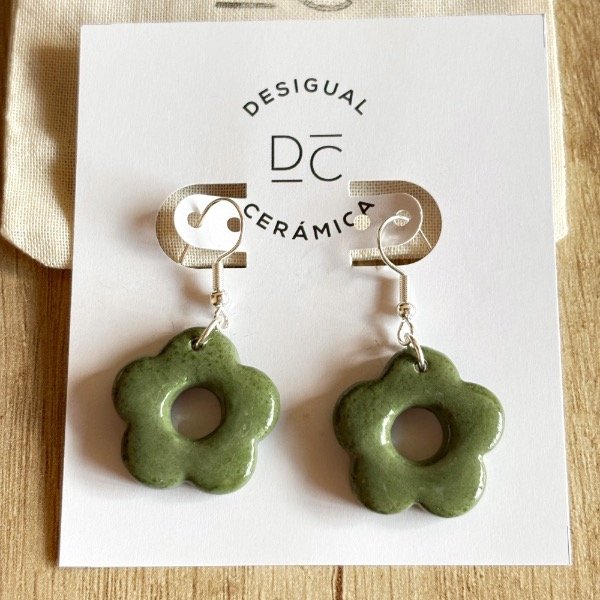 Producto - Aros Flor verdes