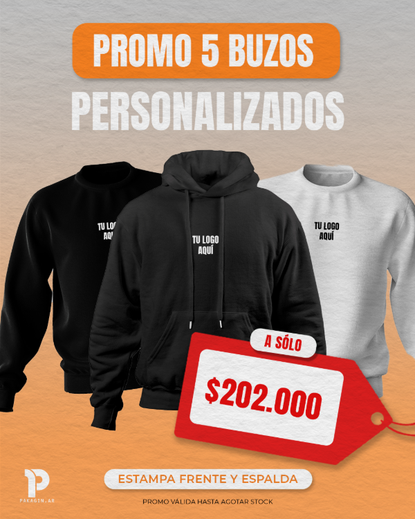 Producto - Promo 5 Buzos Personalizados
