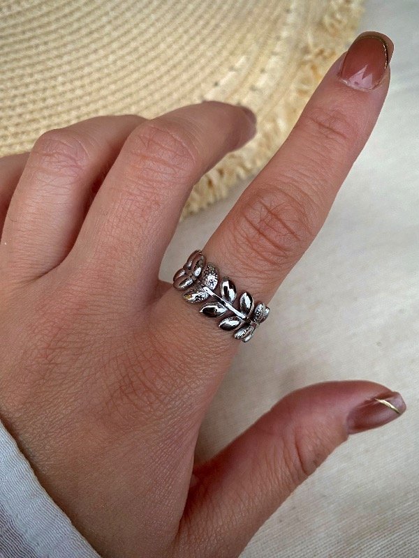Producto - Anillo Hojitas Laurel A.Q