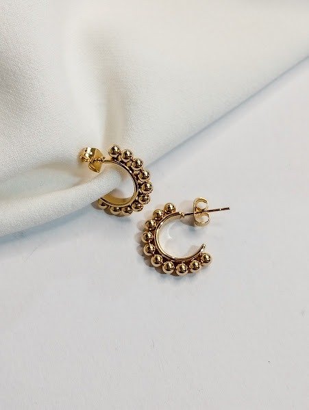 Producto - Aros GINNA - Acero dorado - 1cm