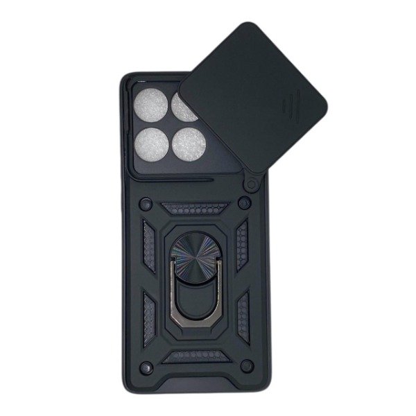 Producto - Funda Reforzada Con Tapa Camara y Anillo Para Motorola Edge 60 Pro Negro