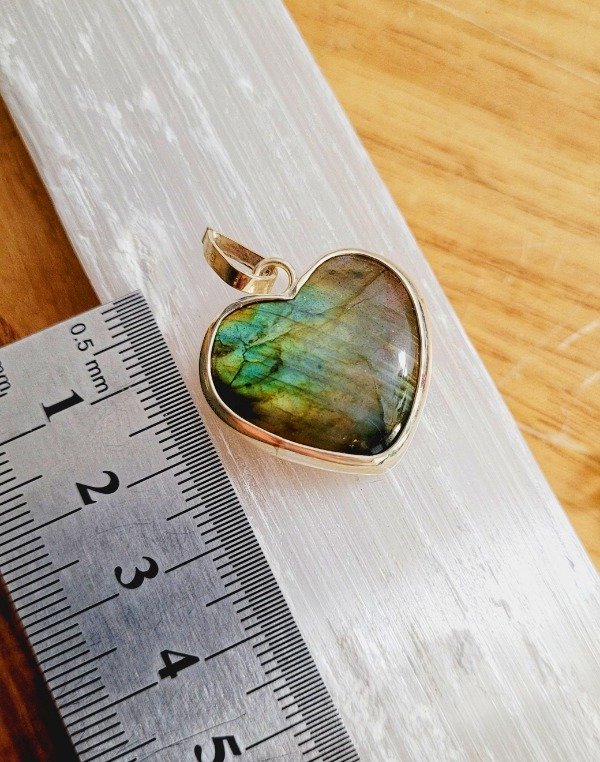 Producto - CORAZÓN DE LABRADORITA  925 COD-352