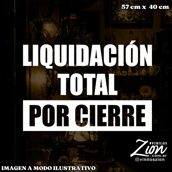 Producto - Vinilo para vidriera Liquidación total por cierre 2