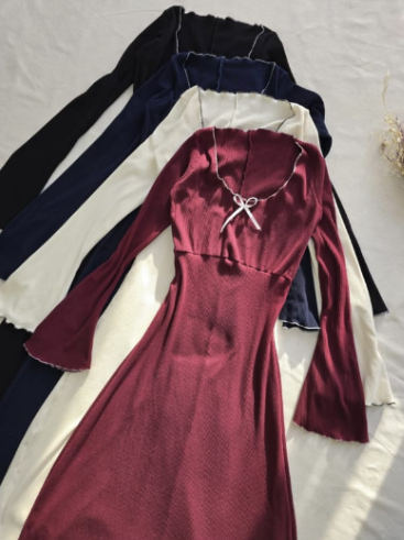 Producto - Vestido Coquette Largo tela brush