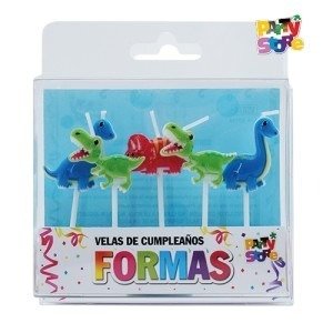Producto - vela forma dinosaurio kawai x 5 un