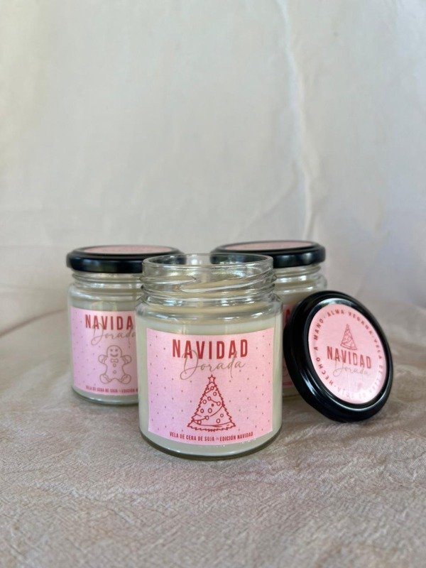 Producto - Pre venta Vela de cera de soja perfumada 200ml edición navideña