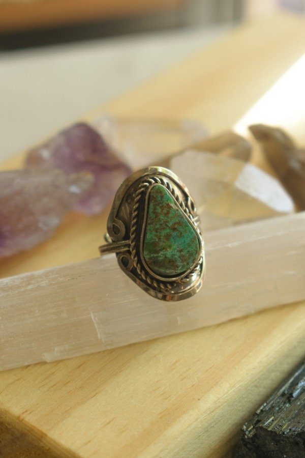 Producto - Anillo regulable de Crisocola y alpaca