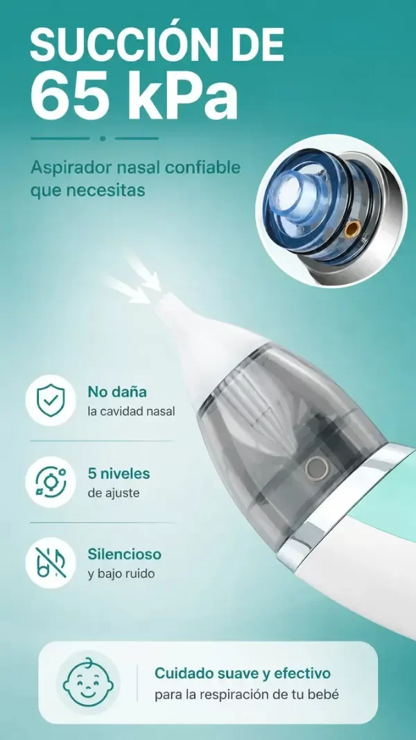 Producto - Aspirador Nasal Infantil Recargable 2 Boquillas - 4