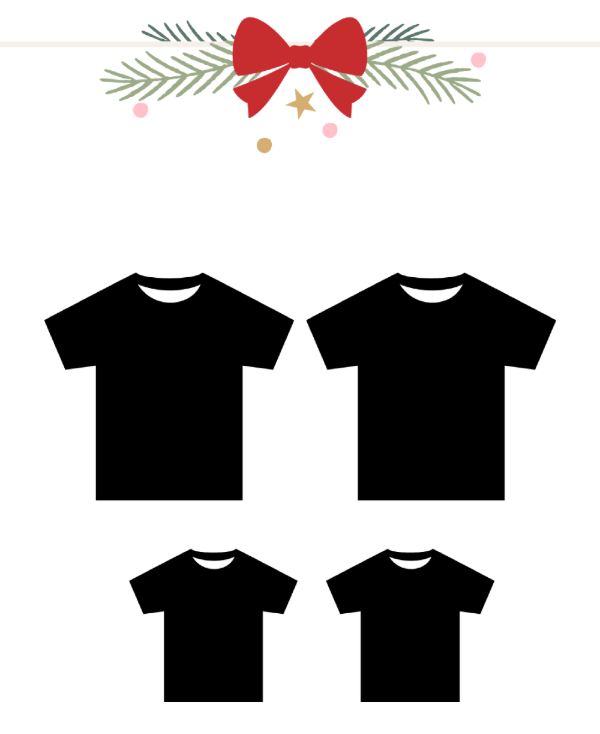 Producto - Combo Remeras Navideñas Algodón - 2 Adultos 2 Niños