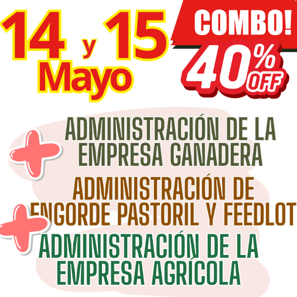 Producto - COMBO 3 CURSOS: Admin Ganadera + Engorde Pastoril y Feedlot + Admin Agrícola