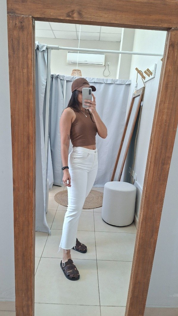 Producto - Recto cropped DONNA blanco - 1
