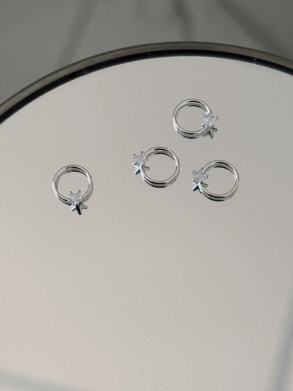 Producto - piercing estrella 8mm par