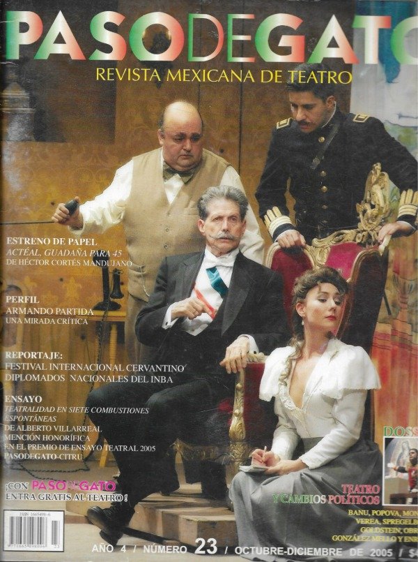 Producto - Revista Paso de gato 23. Obra: Actéal, guadaña para 45. Héctor Cortés Mandujano