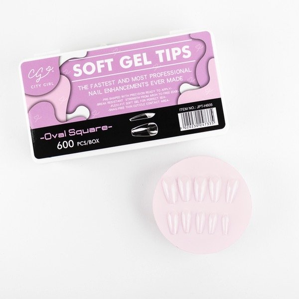 Producto - Tips para soft gel oval coffin x600 city girl