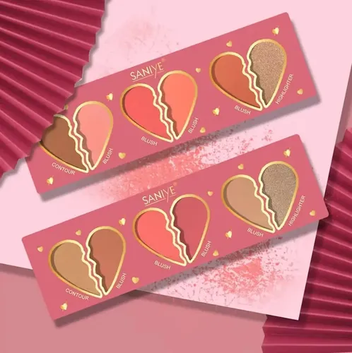 Producto - Paleta rubor/contorno Saniye corazones