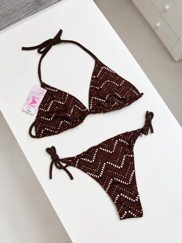 Producto - Bikini REYNA tela Broderie choco o natural