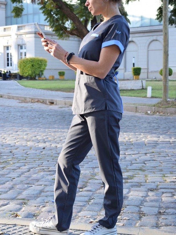 Producto - INDIGO  ARCIEL(Gris Topo detalle Celeste)