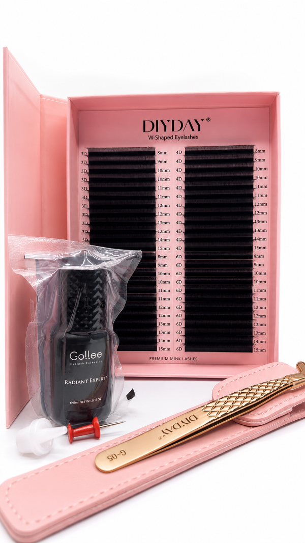 Producto - Kit extensiones de pestañas + Adhesivo + pinza DiyDay