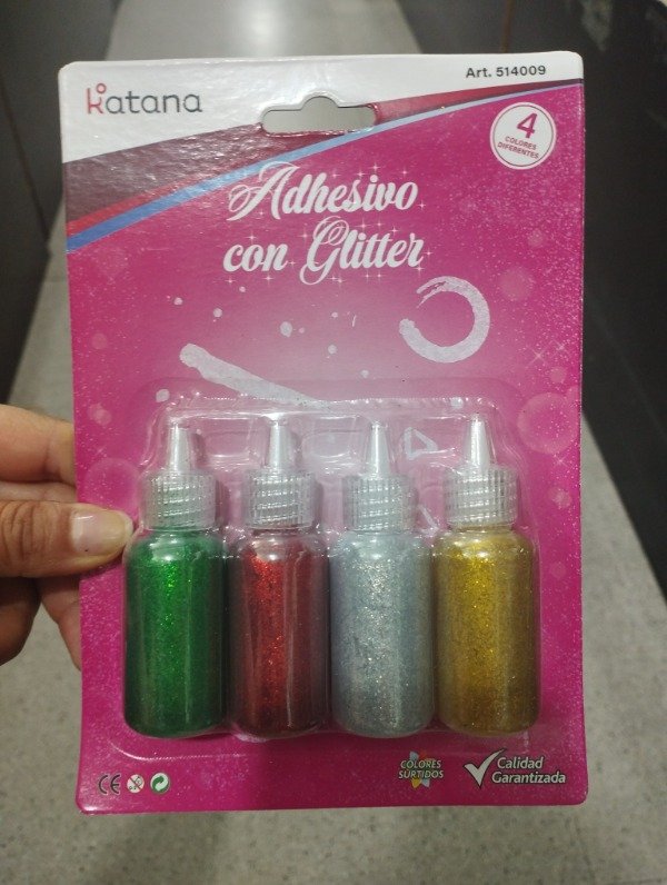 Producto - Adhesivo Glitter Blister x4uni