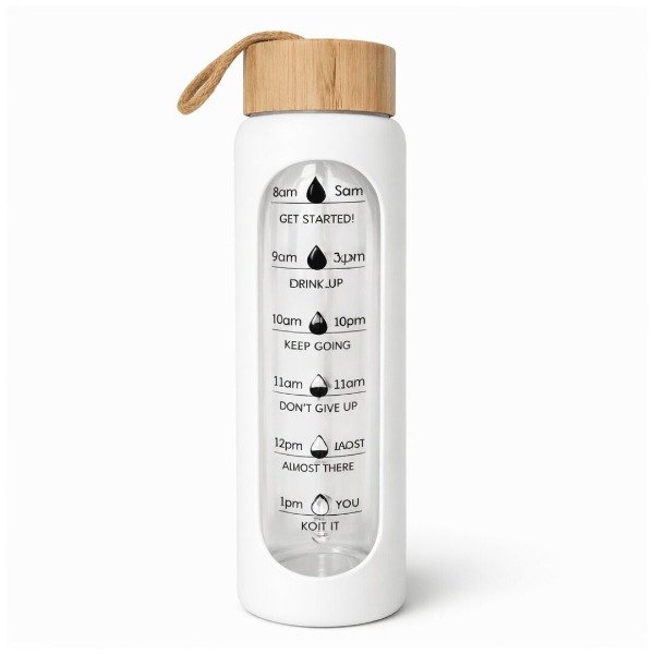 Producto - Botella de vidrio térmica motivacional 1 ltr