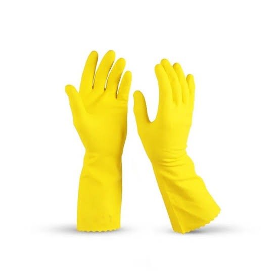 Producto - GUANTES DOMÉSTICOS DE LATEX AFELPADOS AMARILLOS - 0