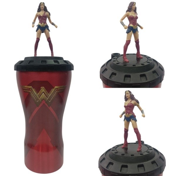 Producto - Vaso Premium de Aluminio Liga de la Justicia Wonder Woman Cinemex Mexico