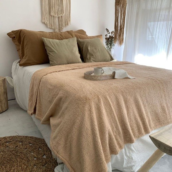 Producto - Corderito Bifaz Beige 0.90x1.60mts