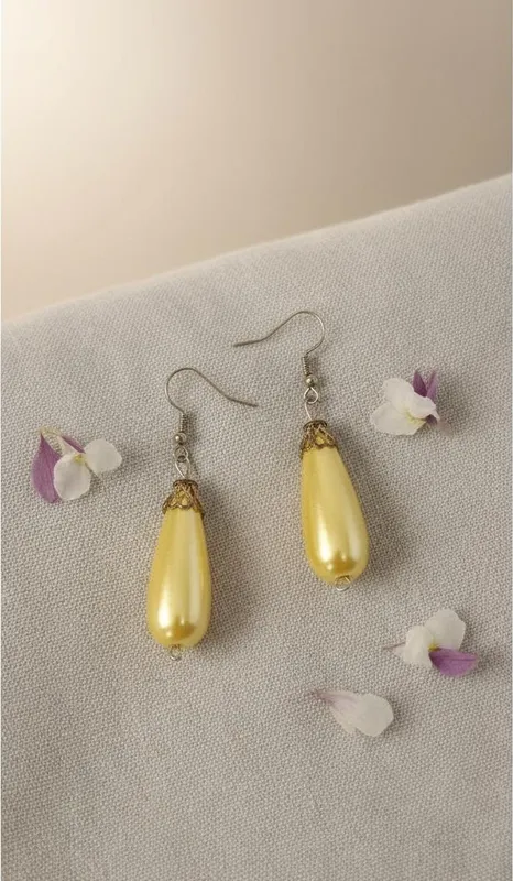 Producto - Aros Gotón Amarillo 3 cm
