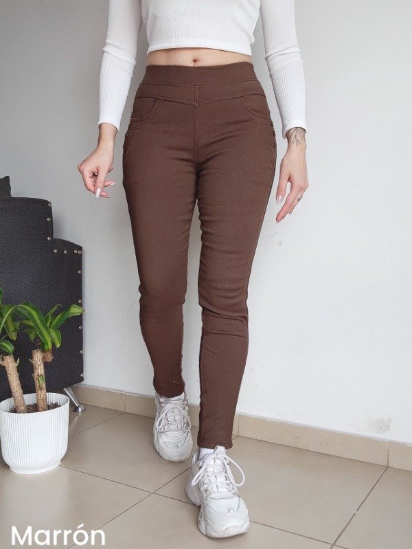 Producto - LINEA VIVI PANTALÓN DE BENGALINA CON PIEL Y LYCRA IMPORTADO