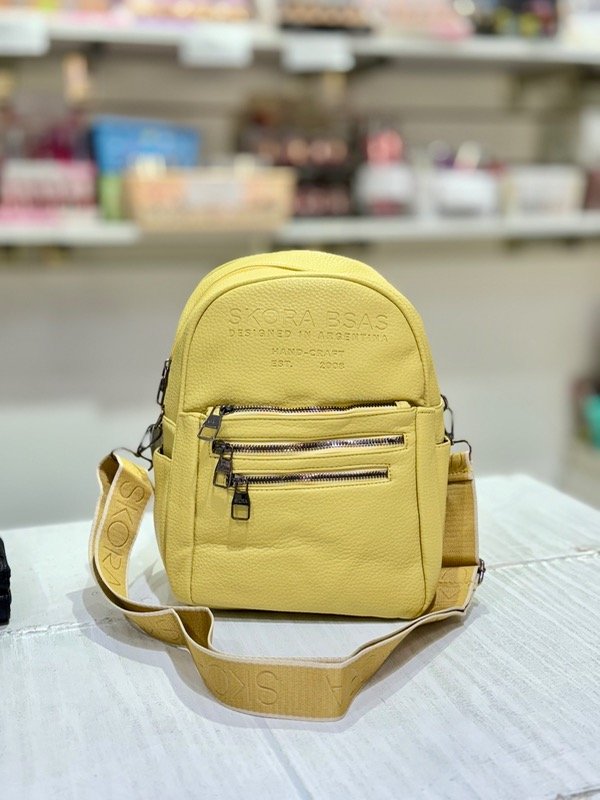 Producto - Mochila/cartera skora amarilla art39845