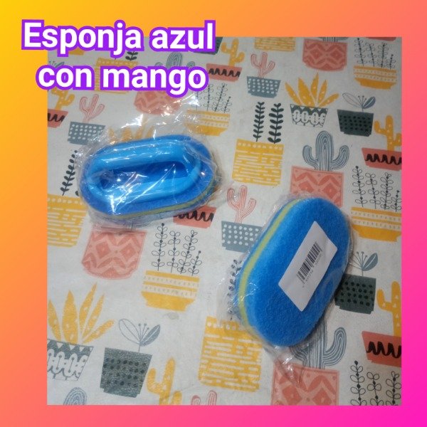 Producto - Esponja azul con mango